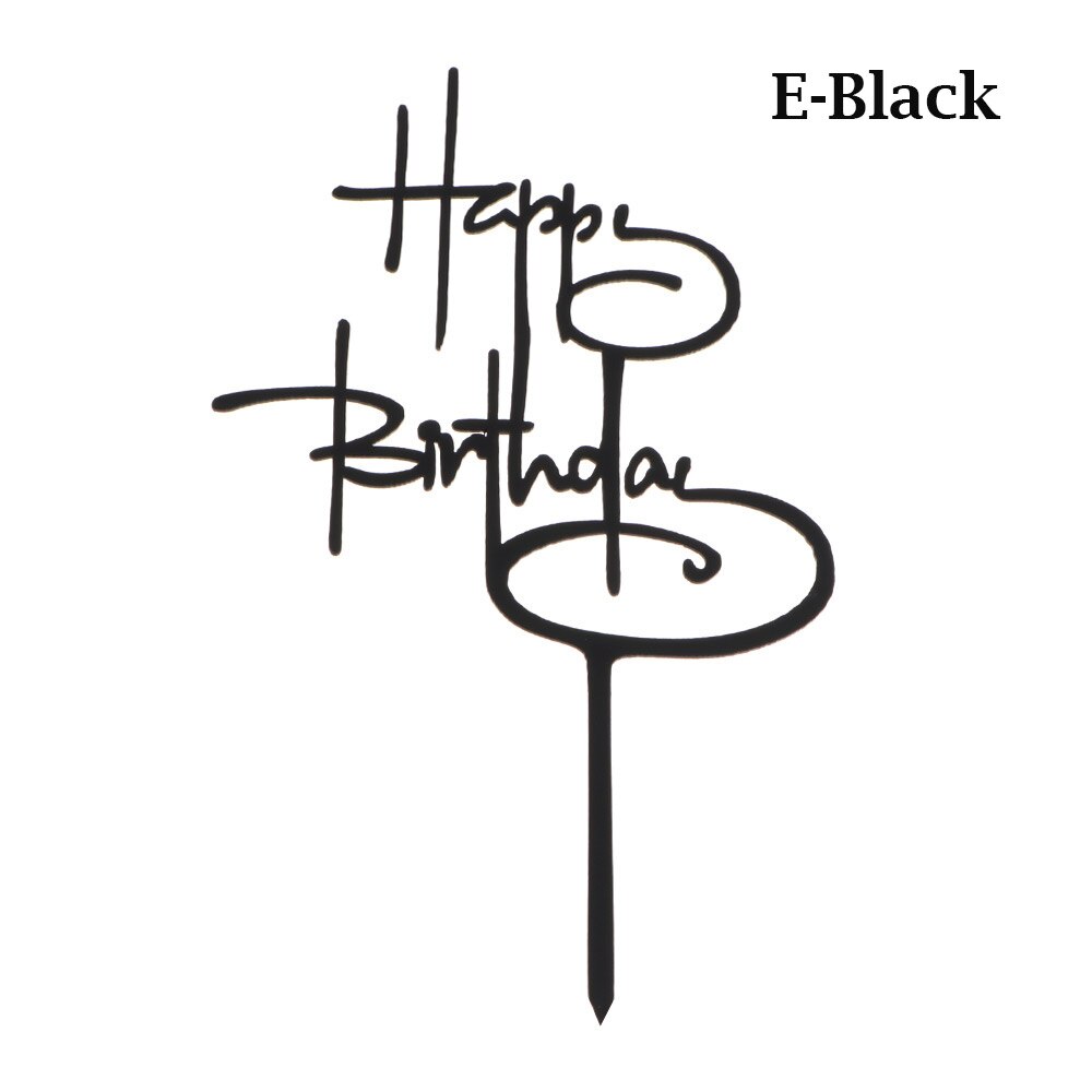 Happy birthday taarttopper van acryl met letters, goud en zilver, decoratie voor een jongensverjaardagsfeestje of bruiloft.: 18