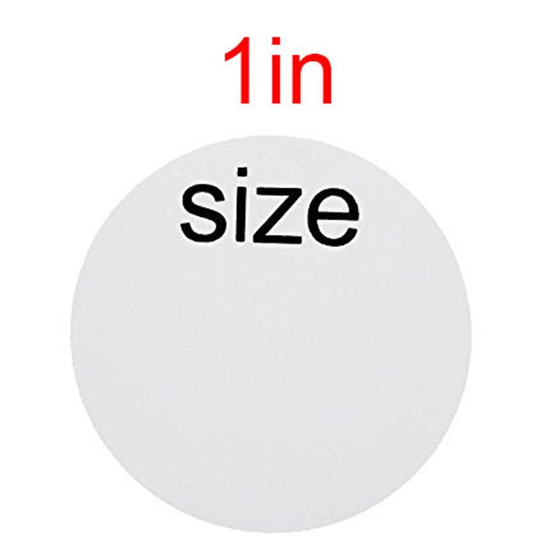 50-500pcs Self Adhesive Sticky White Label Writable Size Stickers Blank Note Label low price Dimension: 25mm