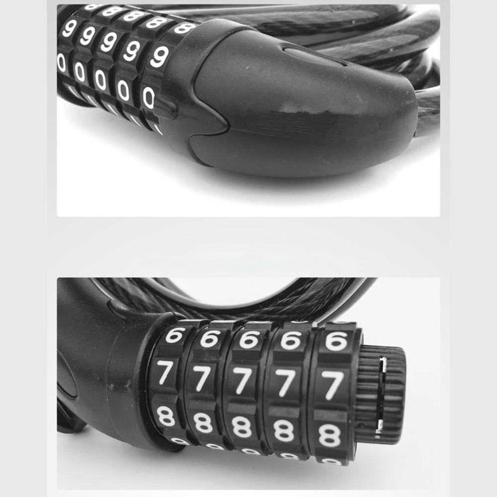 Bike Lock Digit 5 Code Combination Bicycle Lock Bicycle Security Lock Bicycle Equipment Anti-Theft Lock