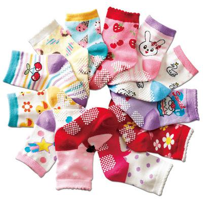 24 stücke = 12 paar Anyongzu Karikatur Art Herbst Winter Reine Baumwolle Jungen Mädchen Anti Schleudern Socken 1-3t Baby Socken 10-12cm: 4
