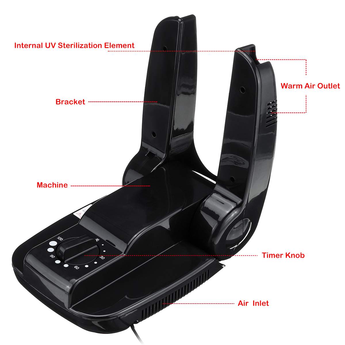 Electric Shoe Dryer Heater 220V Foot Boot Odor Deodorizing Machine UV Sterilization Shoe Rack Intelligent Winter Shoes Drying