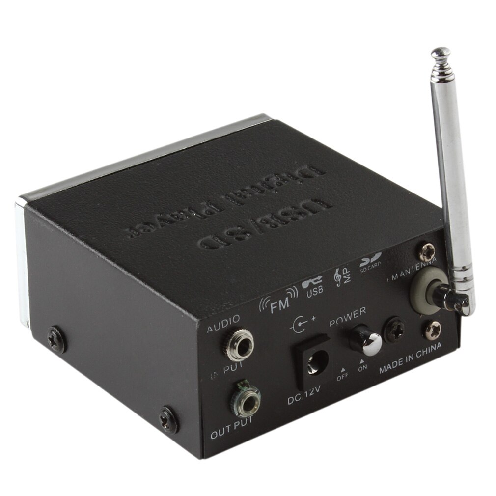 2CH Power Amplifier MP3 Player Reader Digital Player 4 Electronic Keypad Support USB SD MMC Card with Remote Control &amp; 3.5mm Jac