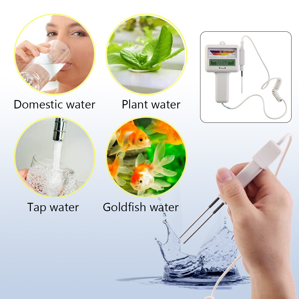 Ph Chloor Meter Tester PC101 Ph Tester Chloor Niveau Water Testen Apparaat Voor Zwembad Ph Chloor Meter Tester