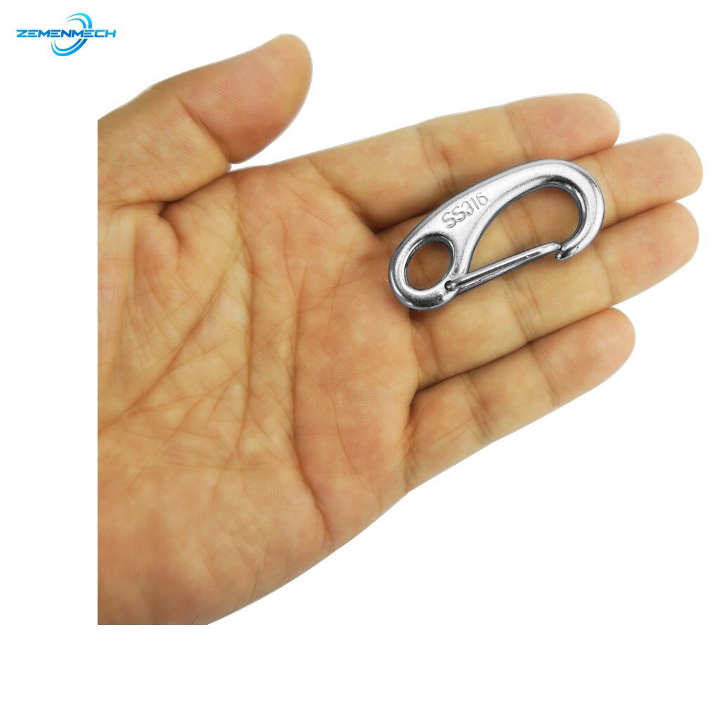Stainless Steel Egg Shape Spring Snap Hook Clips Quick Link Carabiner Buckle Eye Shackle Lobster Claw Outdoor Boat Accessories