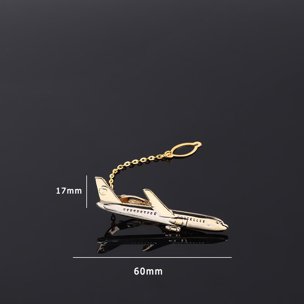 1 stuk stropdas clip in de vorm van een vliegtuig, stropdas clip met manchetknopen, stropdas sluiting voor heren, pakken en bruiloften