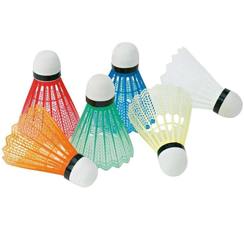 6 pçs/lote Petecas de Badminton de Penas de Ganso Peteca Badminton Bolas de Esportes Ao Ar Livre Badminton Acessórios cor aleatória