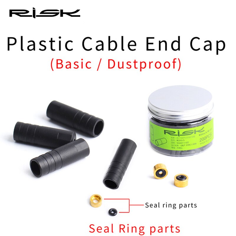 RISK 4/5mm Bicycle Brake Cable End Cap Dustproof Outer Cable Tube End Tip Cap For MTB Road Bike Shift Brake