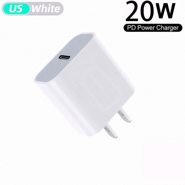 Fast Charger Type C For iPhone 11Pro 12 Pro 12Pro Max Samsung S 21 Ultra S20 Xiaomi 11 Redmi K40 Apple Huawei 18W 20W USB-C 3.0: US 20W Plug White