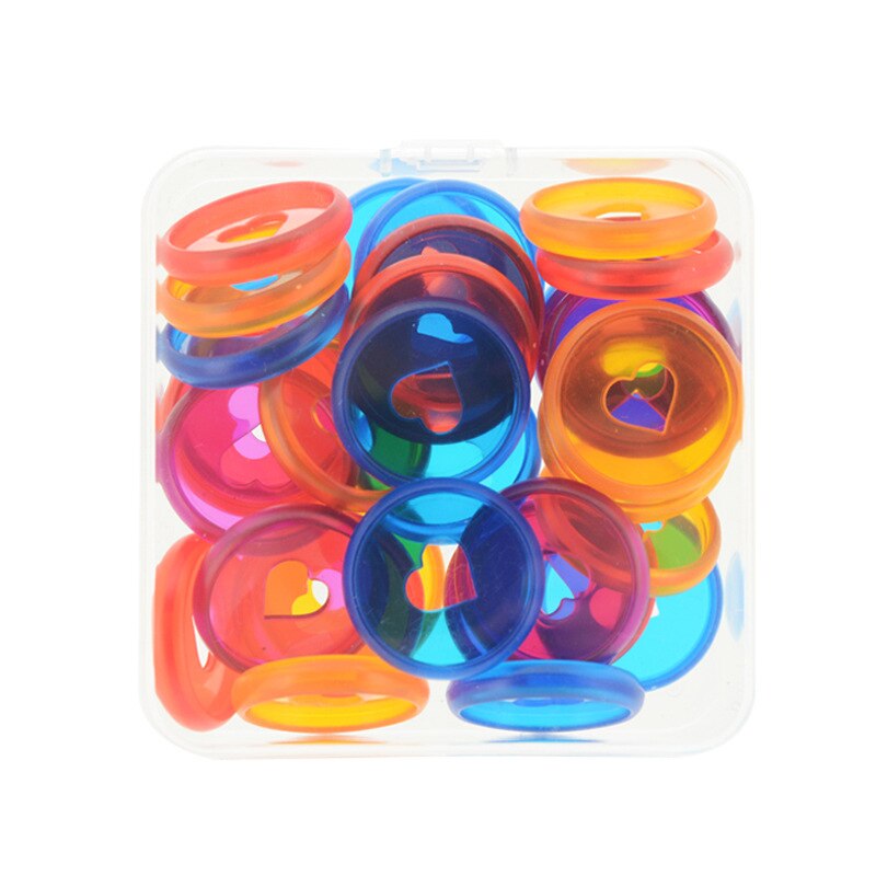 30 szt. Dyski rozszerzające 28mm wielokolorowe pierścienie wiążące do notebooków i planistów: 30transparent mixed