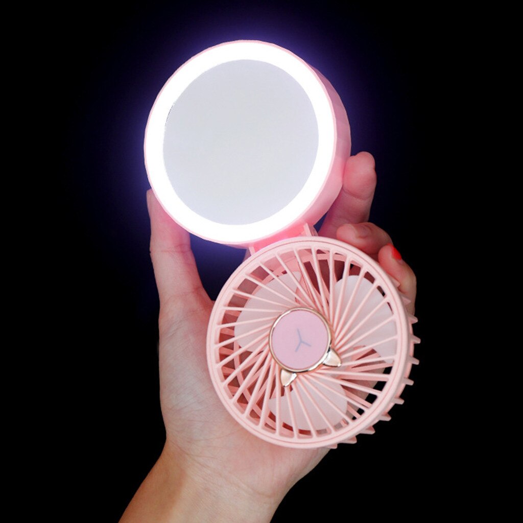 Rope Fold Fan USB Charge Fan Speed Adjustable 3 Speed Hanging Colorful Smart Home Portable Handheld Multi-function Mini Fan