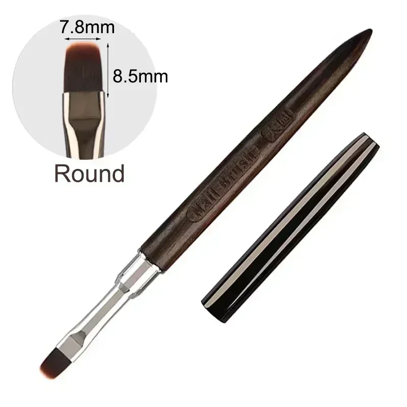 Pincel para pintar Gel de madera, arte de uñas para extensión de punta de Gel, accesorio de constructor acrílico, pinceles para decoración de uñas, cepillo para uñas de Gel UV para manicura: Transparente