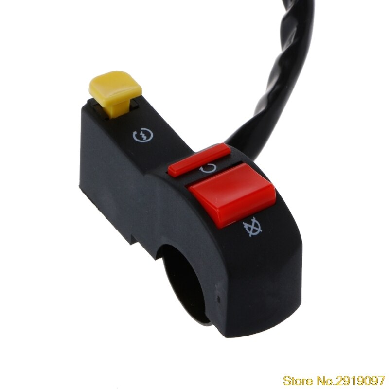 Interruptor de motocicleta, manillar de motocicleta, parada de arranque eléctrico, interruptor de apagado ATV, soporte de conexión de 4 cables