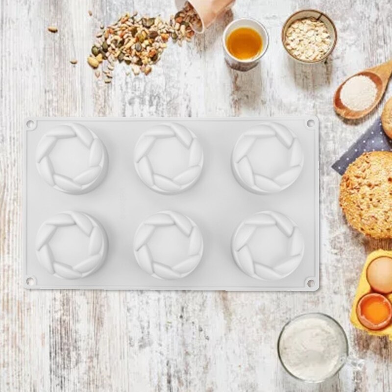 Caramelle al cioccolato zucchero artigianale pasta stampo arte stampo per sapone in Silicone stampi per candele domestiche fai da te fatto a mano a forma di 6 fiori regalo