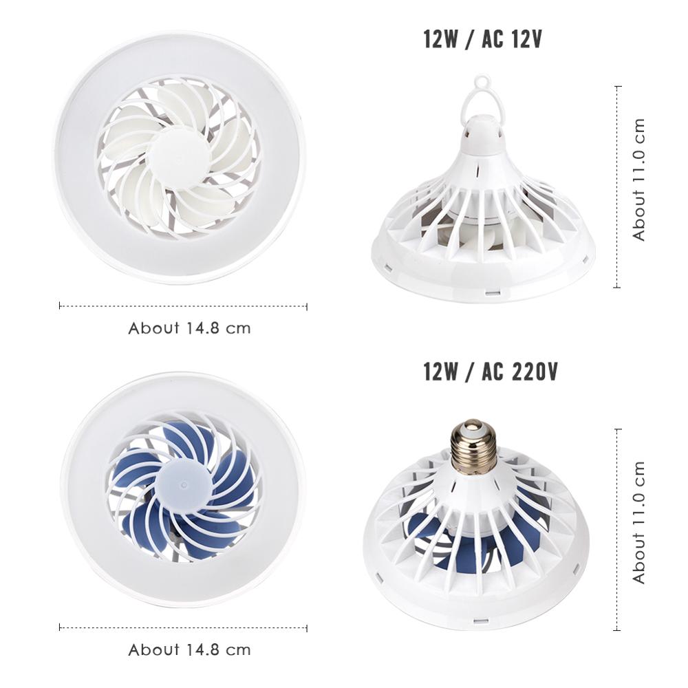 Led Plafond Fans Lampen 12W 24W Indoor Hanglamp E27 Bulb Keuken Eetkamer Slaapkamer Woonkamer Ac 12V 220V Verlichting Energie