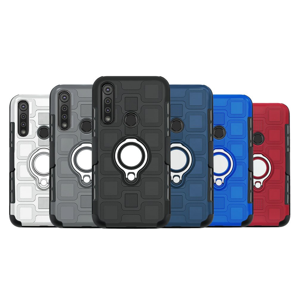 Clip da cintura Holster Capa per Motorola Moto G8 Più Cassa di Lusso del Metallo Anello di Supporto per Moto G8 Caso Gioco G8 + G 8 Più Antiurto