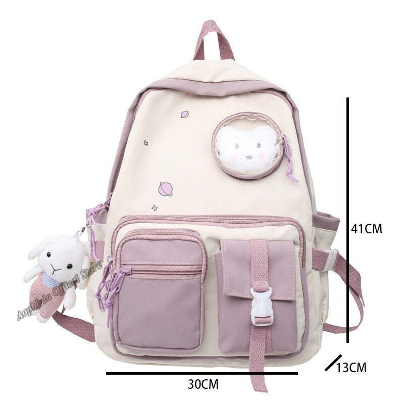 Women Travel Backpack With Cat Waterproof Nylon School Bag for Teenage Girls Boys Casual Student Book Laptop Rucksack Mochila