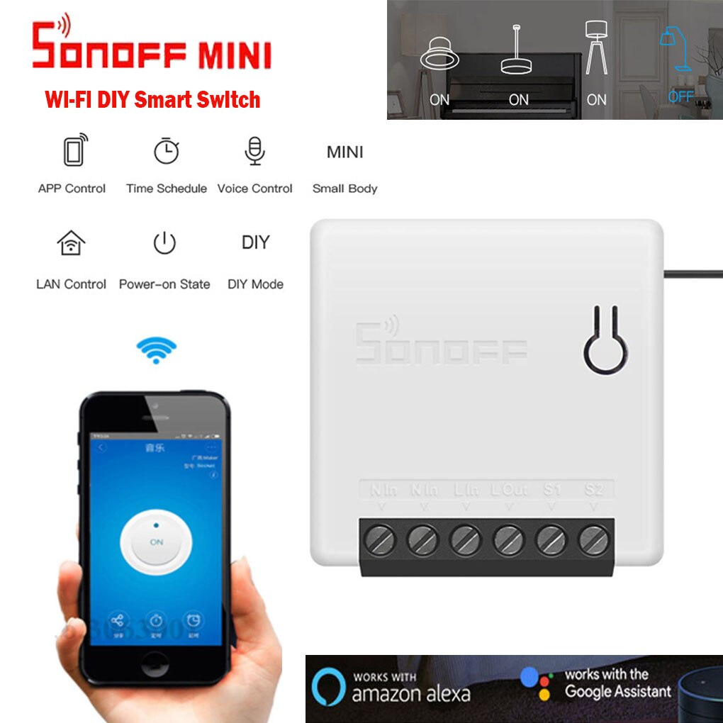 Sonoff Home Appliance Light Lamp Wifi Switch Mini DIY Smart Small Size Remote Control Automation Modules