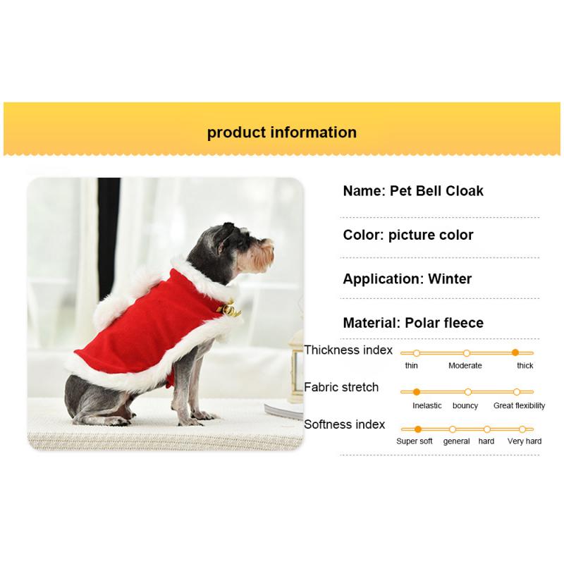 1PC déguisement de noël pour chien manteaux Poncho Cape avec chapeau hiver père noël Cape pour chats chien casquettes chien fournitures