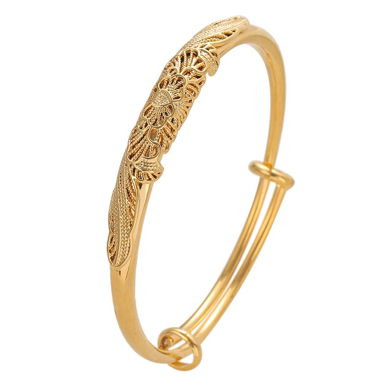 Banhado a 24k ouro multi forma punk bangle bells curb cubana corrente padrão de ouro folhas bangle para homens jóias presentes pessoais: style6