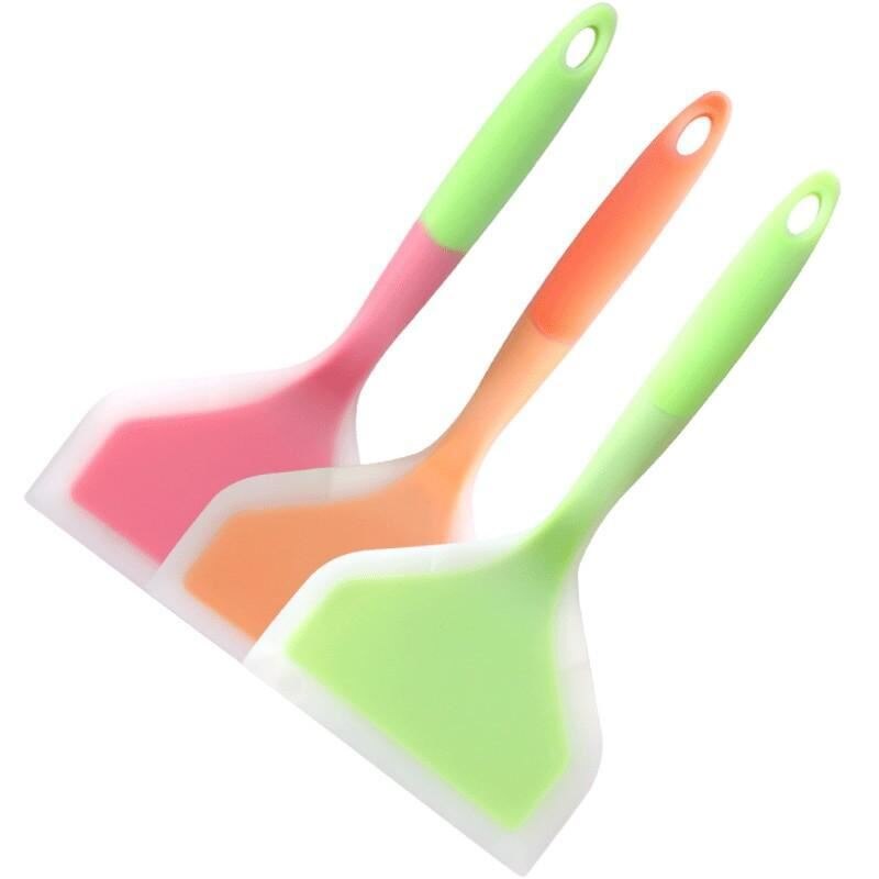 Kitchen Scraper Baking Yuzi Burnt Silicone Spatula Wide Mouth Pizza Spatula Steak Non-stick Silicone Spatula Kitchen Accessories