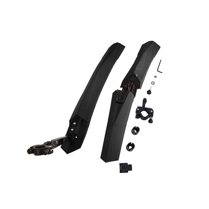Fiets Voor/Achter Fenders 2 Kleuren Vleugels Voor Bike Fietsen Mountainbike Plastic Spatborden Fiets Accessoires Fiets onderdelen: black