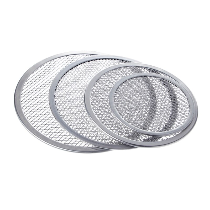 Aluminiumnet grillpizza skærm rundt bageplade netto køkkenredskaber ovne kit  y5le
