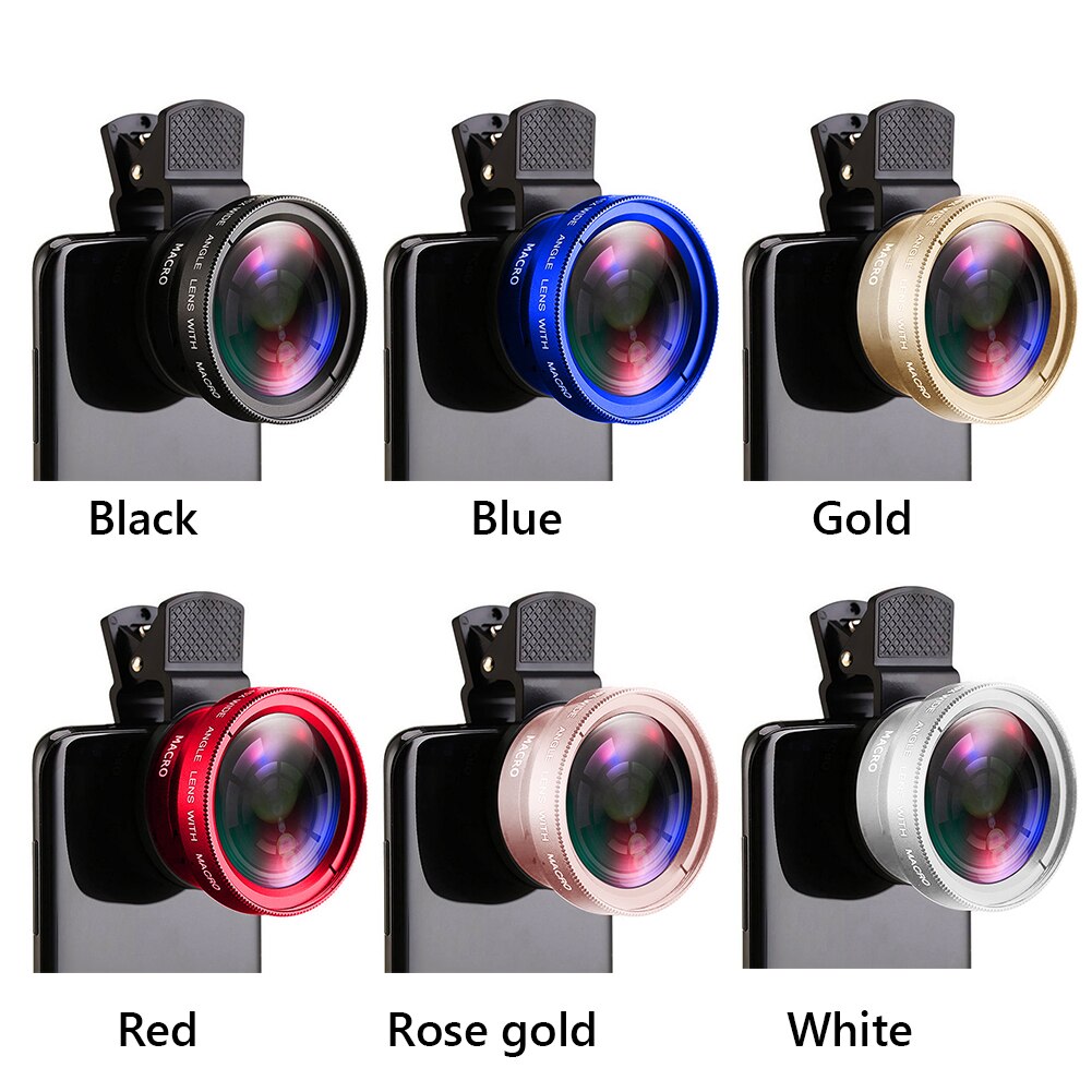 2-in-1 lens voor mobiele telefoon, 0,45 x groothoek, 12,5 x macro