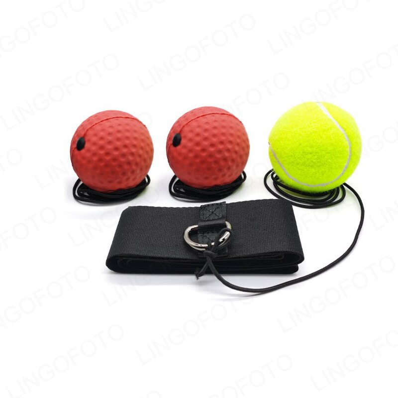 Pelota de reflejo para boxeo, juego de pelota de tenis para entrenamiento de velocidad, 3 uds.