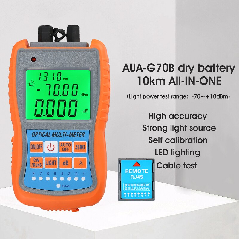 14pcs/set FTTH Fiber Optic Tool Kit with Fiber Cleaver -70~+10dBm Optical Power Meter Visual Fault Locator 5km E
