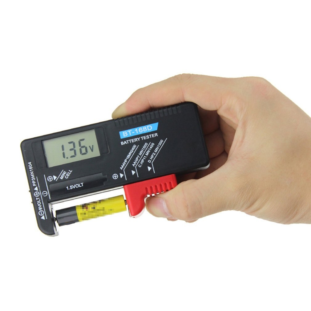 Bt168d batterijtester met digitaal display, batterijcapaciteitstester voor 9v .1/2/5/7 met direct digitaal display