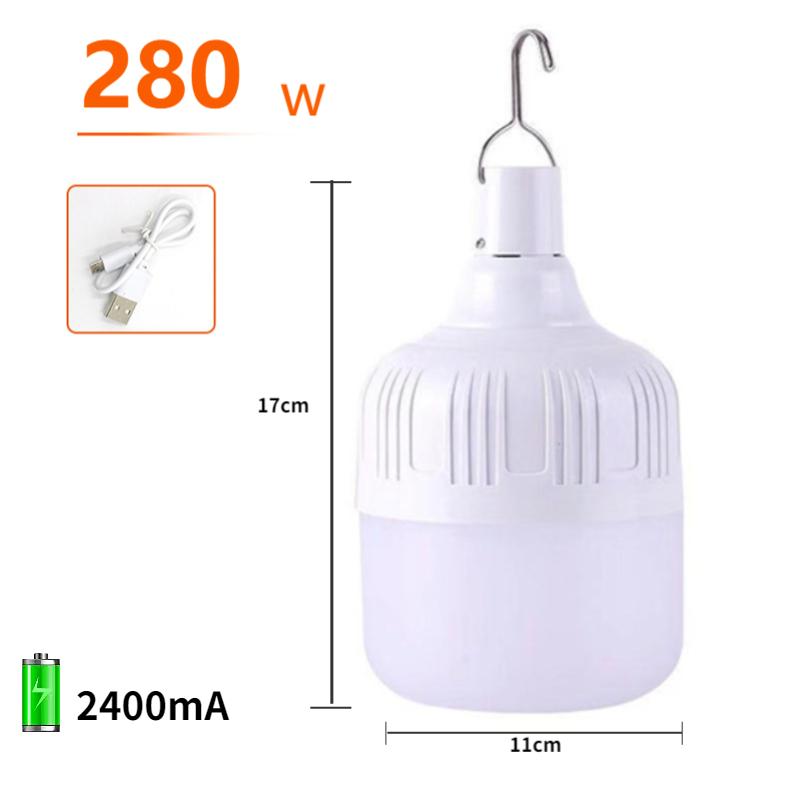 350W Draagbare Kampeerverlichting Batterij Lantaarn Oplaadbare Lamp Bbq Tenten Verlichting Huis Buitenlamp Usb Led Noodverlichting: Rood