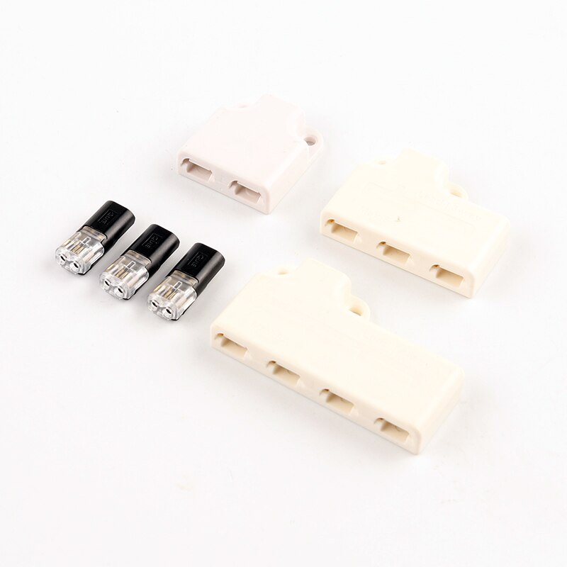 Wire Connector Set Pluggable Spring Scotch Lock 18-24AWG Quick Splice Connector With Splitter Led Light Strip 2P Crimp Terminal