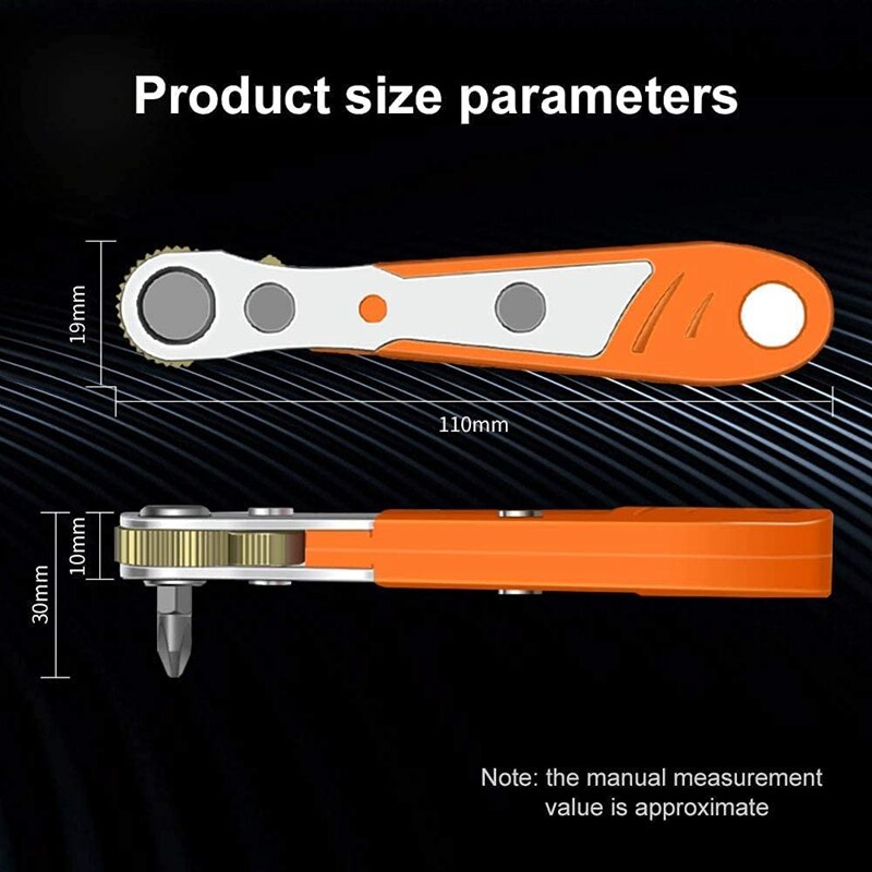 Magnetic Screwdriver Set, 11 Pieces, 110 mm, Mini Ratchets and with 1/4 Inch, 10 Models, Screwdriver Bits
