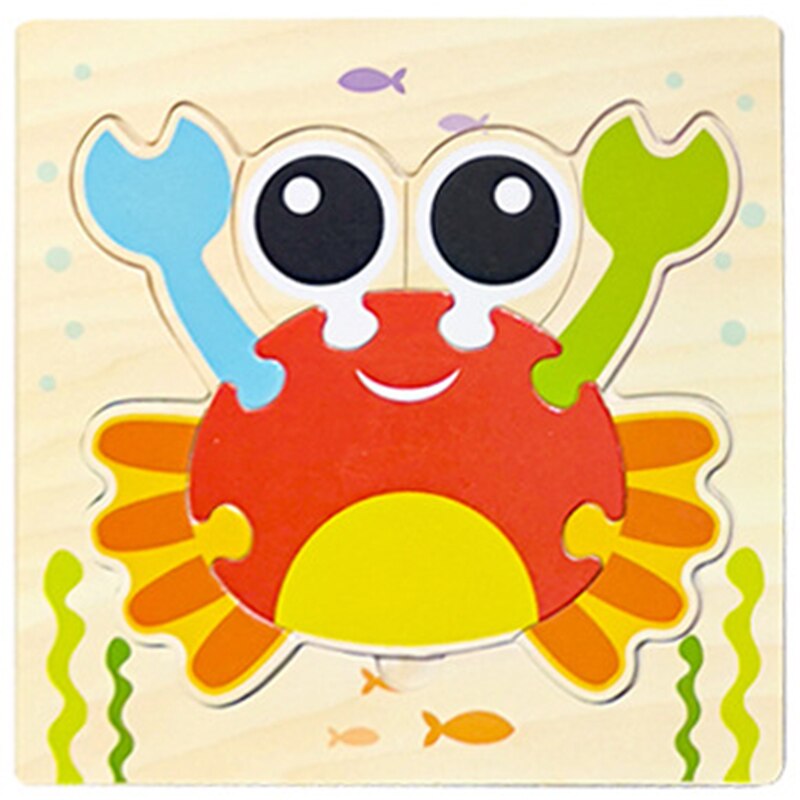 15*15cm dziecko drewniane zabawki zwierząt/ruchu Puzzle Jigsaw dla małych dzieci 1-3 lat stare chłopcy i dziewczęta wczesna nauka zabawka edukacyjna prezent: 14