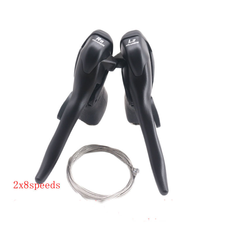 3x7 3x8 3x9 3x10 vitesses manette de vitesse vélo double contrôle leviers vélo de route levier dérailleur 2x7 2x8 2x9 2x10 pour vélo de route Shimano: Rouge