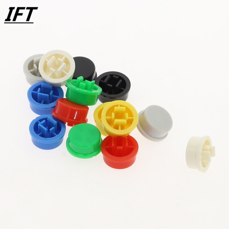 Juego de tapas de botones táctiles redondas, 9,58x5,1mm, para interruptor Micro Tact de 12x12x7,3mm, para Arduino, 50 Uds.