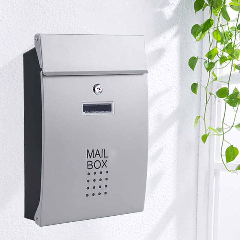 Wall Mounted Stainless Steel Mailbox Outdoor Warehouse Apartment Home Garden Letterbox Vertical Locking Mail Post Box F6011: 11