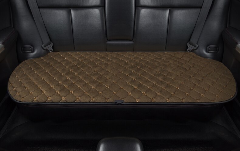 Couverture de siège de voiture chauffante 12V, couvre-siège de voiture: Rear row - Brown-HE