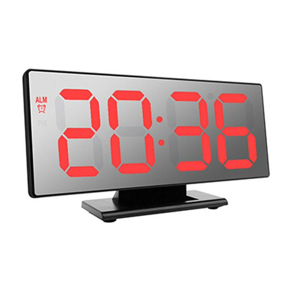 Aa 1Pc Led Digitale Wekker Multifunctionele Digitale Nachtlampje Thermometer Display Elektronische Spiegel Lamp Klok: Rood