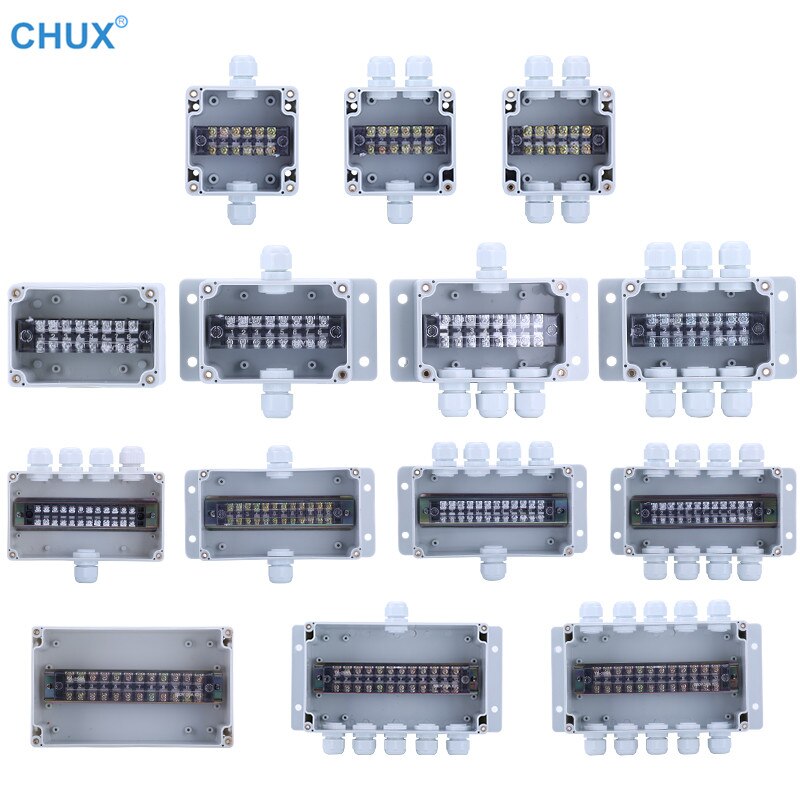 Waterproof Electrical Outdoor Junction Box with terminal TB-1508 100x68x50mm Sealed Switch Plastic Enclosure Case Electrical Box