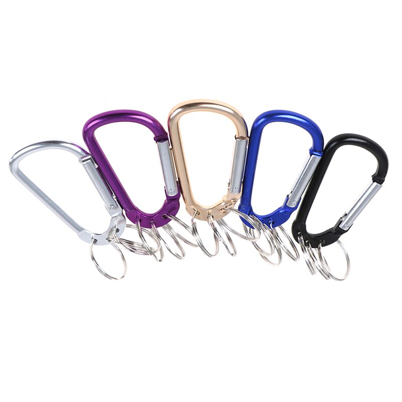 Karabijnhaak klimmen 8cm vergrendelbare type d snelsluiting karabijnhaak gesp gesp hangende aluminium moer rugzak gesp