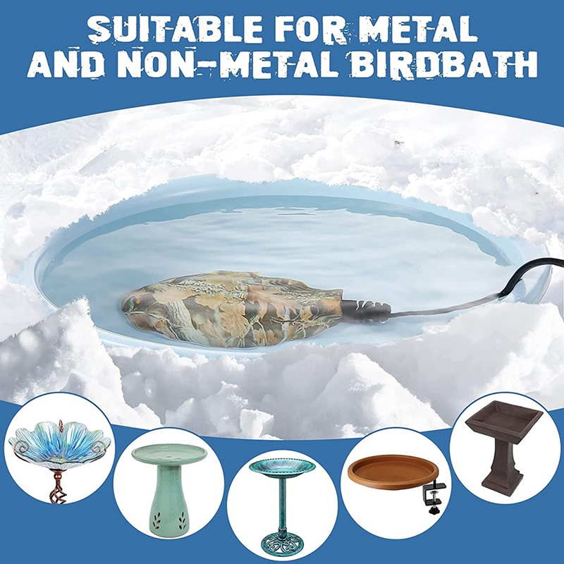 Portable Vogel Bad De-Icer Heater Buiten Vijver De-Icer Voor Patio Tuin En Gazon Vogels Gevogelte Veiligheid beschermen