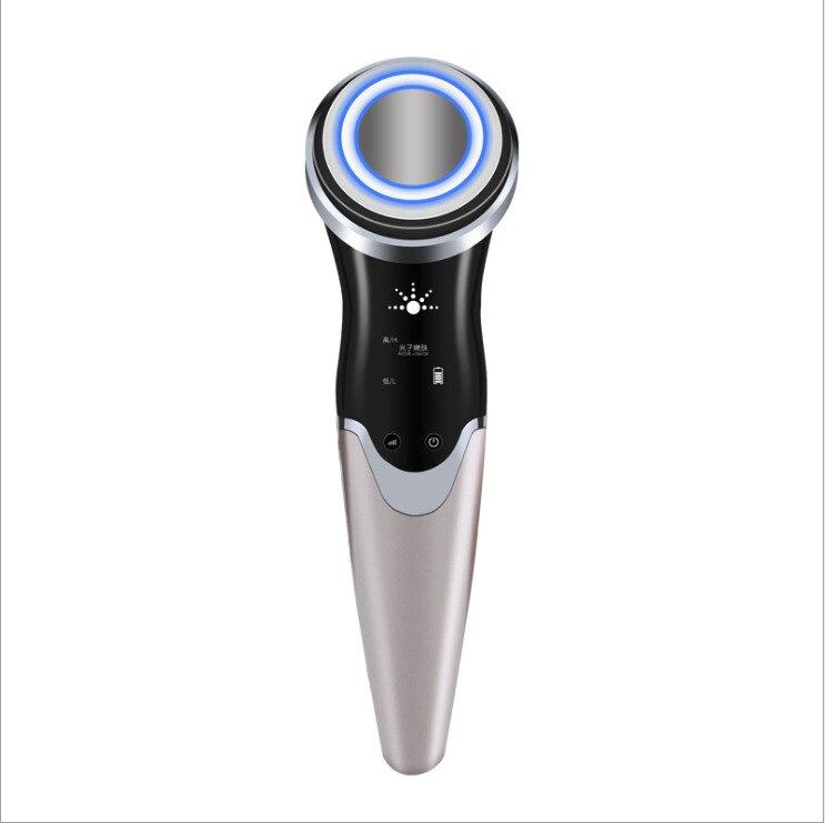 Online Celebrity Celebrity Style IPL Inductive Therapeutical Instrument Warm Facial Part Massage Cleaning Derive Instrument Home: Gold Tone