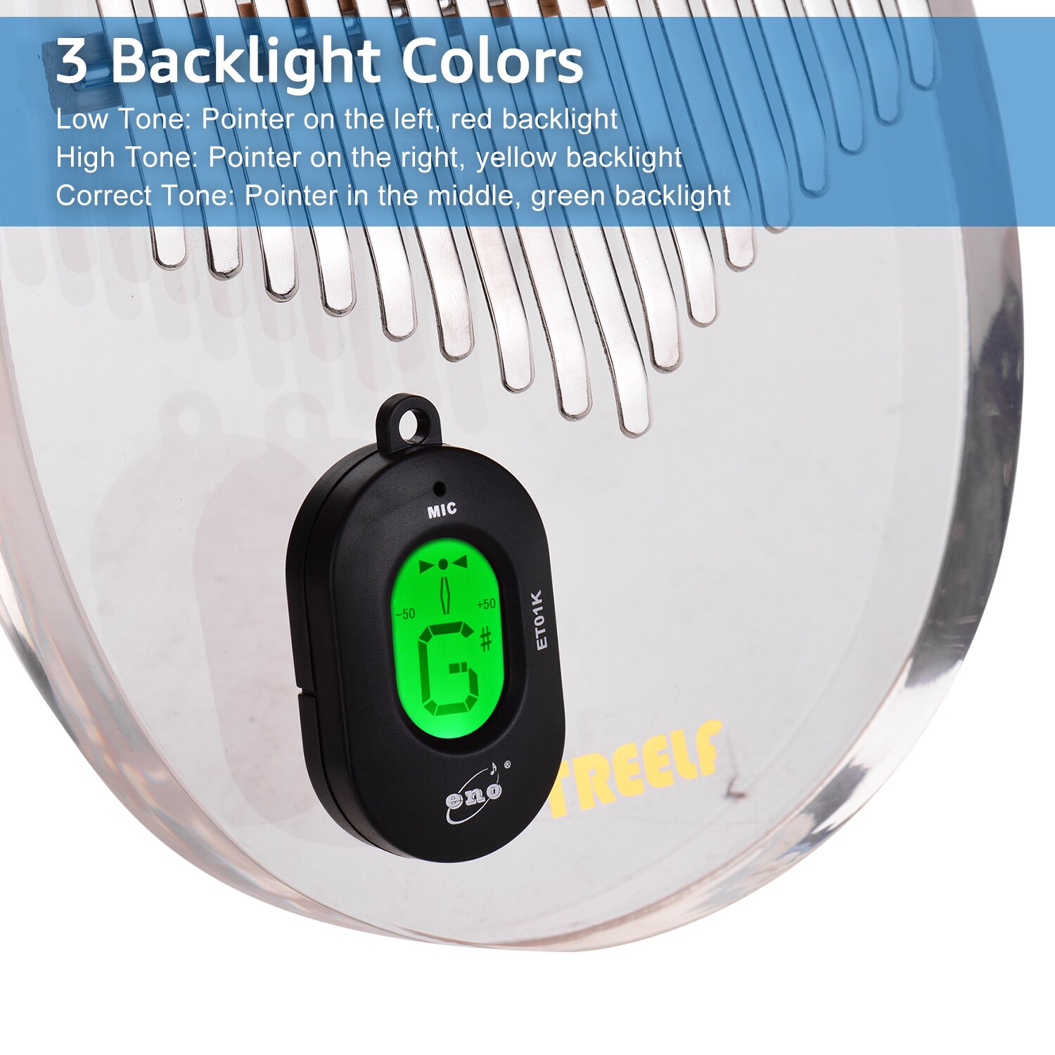 Kalimba Tuner Auto-tuning 12 Equal Temperament LCD Display for Thumb Piano Tuning kalimba Tunner kalimba accessories