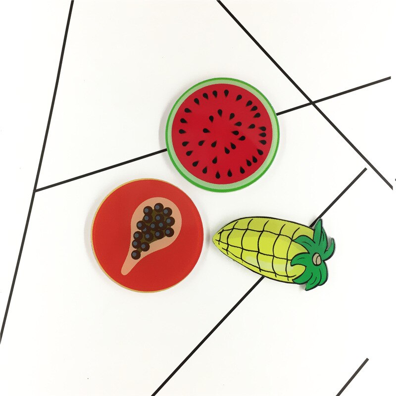 Mooie Watermeloen Aardbei Lemon Broche Acryl Pin Badges Pictogrammen Op De Rugzak Medaille Decoratie Badge Voor Kleding