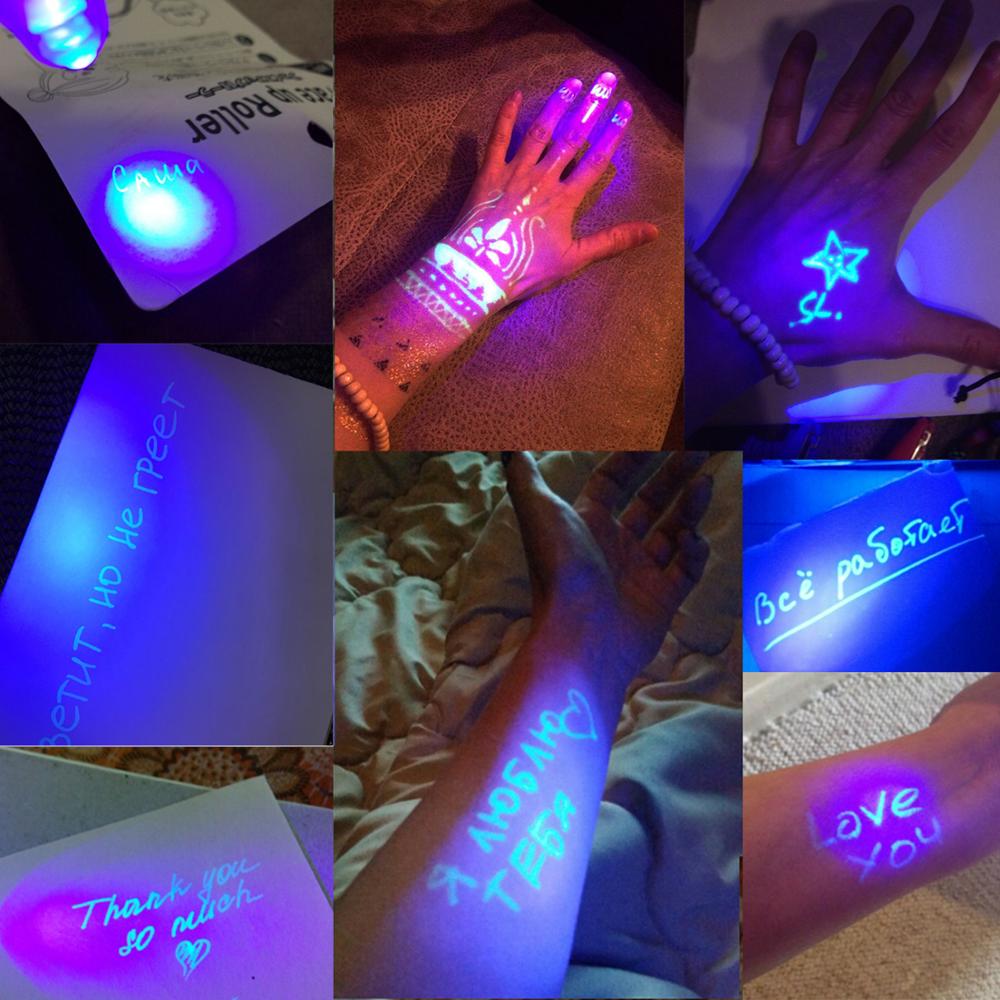 12Pcs/lot UV Light Invisible Ink Pen Secrect Message pens 2 In 1 Magic Pen for Drawing Fun Activity Kids Party Favors
