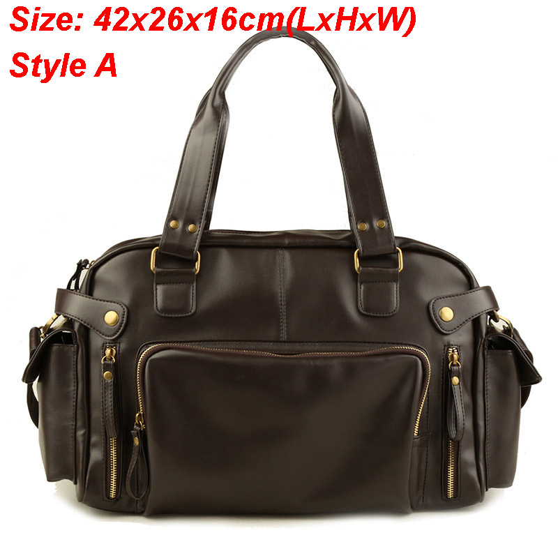 Mannelijke Tas Engeland Retro Handtas Schoudertas Canvas Mannen Big Messenger Bags Mannen Reizen Crossbody Plunjezak XA45C: Brown PU