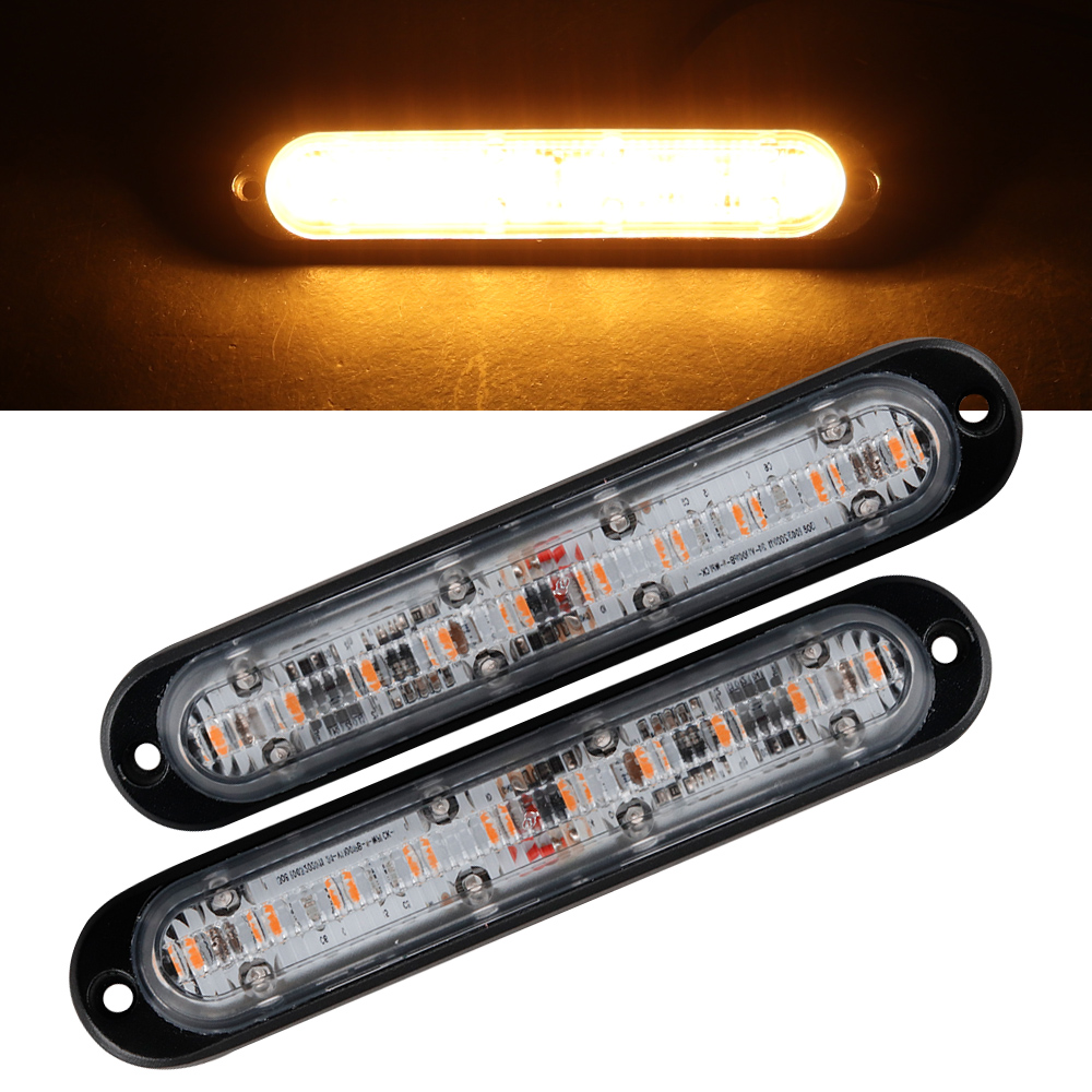 Luces de iluminación auxiliares LED para luces de freno de coche tira de iluminación ambiental automática SUV ATV camión lámpara de señal de marcha atrás ámbar blanco: Lavanda