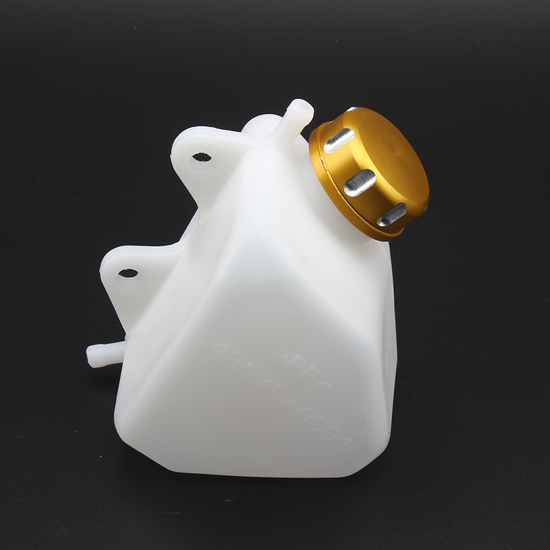 Motorfiets Plastic Water Koelvloeistof Reservoir Tank Cnc Caps Koelvloeistof Reservoir Tank Radiator Overloop Voor Kawasaki KLX250 Klx 250: Gold