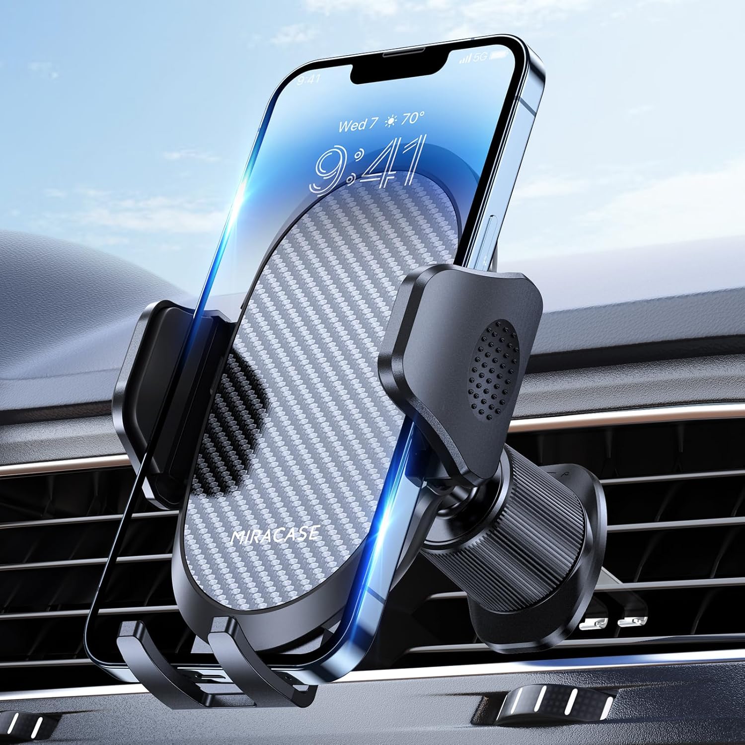 Soporte para teléfono de coche, soportes para teléfono para su coche con Clip de gancho de Metal, soporte para teléfono móvil con ventilación de aire, soporte Universal para coche: Default Title